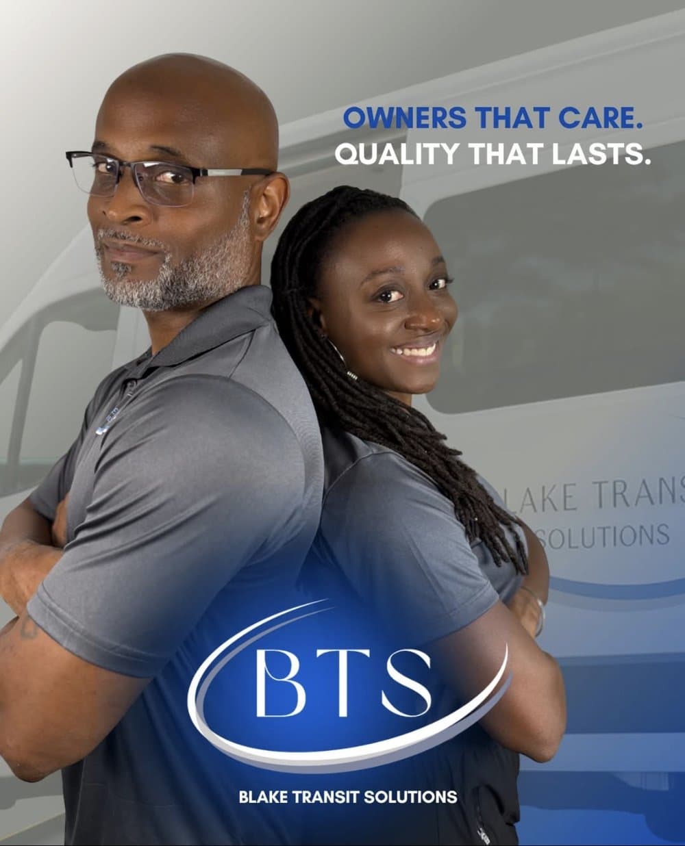 Byron Blake & Felicia Hamilton-Blake, owners of Blake Transit Solutions